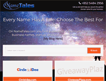 Tablet Screenshot of nametales.com